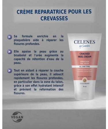 Celenes By Sweden Damaged Heel Cream 75ml (Pack 2) - Foot Care Advanced Repair Formula With Urea Avocado & Almond Oil Foot Creams Vegan Very Dry And Damaged Foot Cream - Buy Online on GoSupps.com