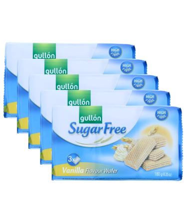 Gullon Set of 5 boxes of sugar-free vanilla waffles