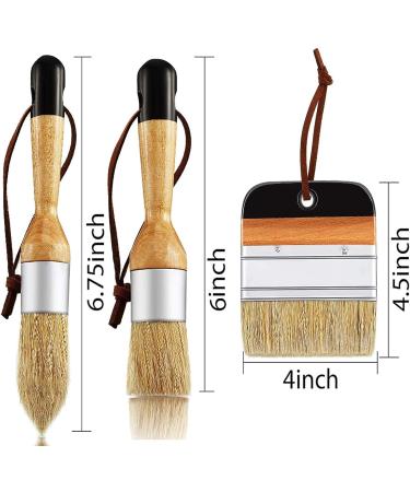 3PC Chalk and Wax Paint Brush Set for DIY Projects | Large Painting and Waxing Tool with Smooth Natural Bristles | Ideal for Milk Paint, Folk Art, Home D cor, Furniture, Wood Projects, and Stencils | Reusable - Buy Online on GoSupps.com