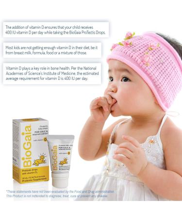 BioGaia Protectis Baby Probiotic Drops with Vitamin D - 10 ML 0.34 oz - Infant & Kids Gut Health Support - Buy Online on GoSupps.com