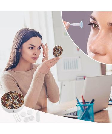 Llama Pattern Cute Contact Lens Case - Travel Portable Round Storage Box with Mirror for Daily Outdoor Use - Buy Online on GoSupps.com