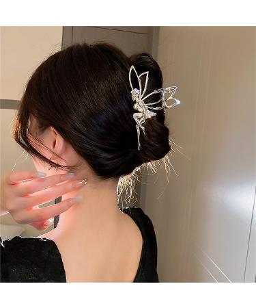 Rhinestone Fairy Girl Hair Claw Clips Set - Non-slip Hair Accessories in Silver & Gold (2PCS) - Buy Online on GoSupps.com