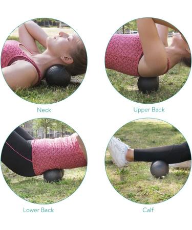 Navaris Peanut Fascia Ball Duo Set - Trigger Point Massage Balls in 2 Sizes - Black/Red - Buy Online on GoSupps.com