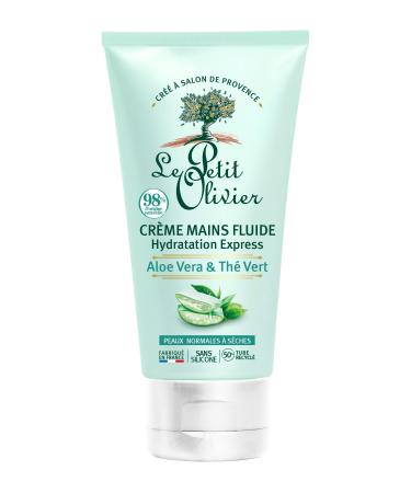 Le Petit Olivier Express Moisturizing Hand Cream - Aloe Vera and Green Tea for Women 2.5 oz