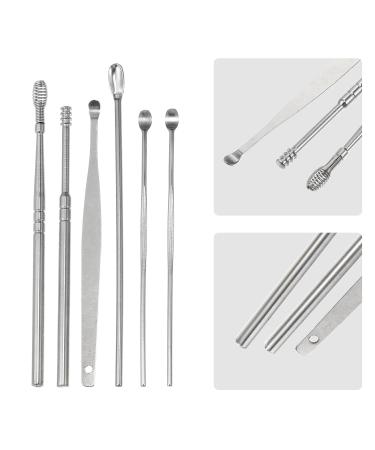 VOCOSTE 6Pcs Stainless Steel Ear Cleansing Tool Set - Ear Care Kit with Faux Leather Packaging in Pink - Buy Online on GoSupps.com