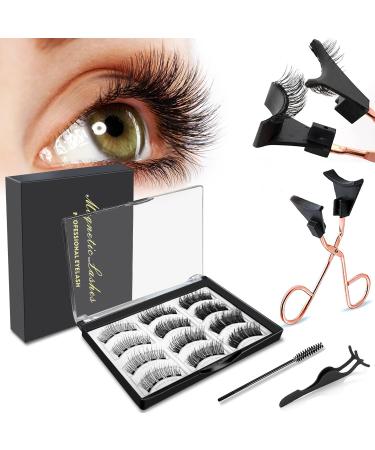 Magnetic Eyelashes, 3 Pairs Magnetic Eyelashes Magnetic Lashes Magnetic False Eyelashes With Applicator No Glue Needed Natural Looking & Waterproof Magnetic Eyelashes No Eyeliner