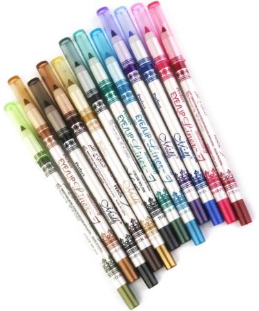 Jojomis 12 Pencil Pen Waterproof Eye-Liner for Eyes Makeup Beauty Comestic - Buy Online on GoSupps.com