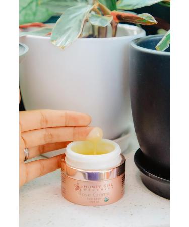 Honey Girl Organics Rose Cr me Face & Eye Moisturizer | USDA Certified Organic with Beeswax, Rose Oil, and EVOO | Hydrating & Repairing for Dry Skin (1.75 oz) - Buy Online on GoSupps.com