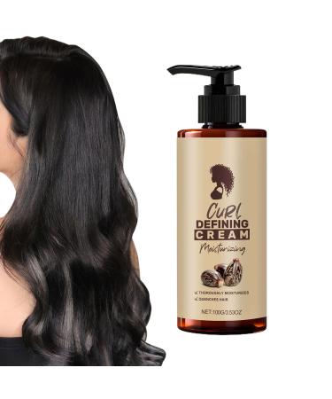 szaluyk 100ml Cream - Defining anti-frizz lotion for curly hair - Long-lasting nourishing lotion for women and girls - Morning and evening hair care - Frizz control