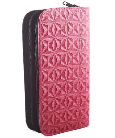 Salon Hair Tools Bag Hairdressing Barber Hairdresser Scissors Pouch Bag Pu Leather Bag - Pink