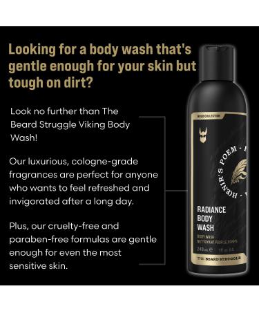 Buy The Beard Struggle Men's Body Wash Viking Storm - Natural Shower Gel 240 mL | Silver Collection Skin Cleanser - Buy Online on GoSupps.com