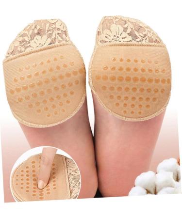 Holibanna Lace Forefoot Pads - 4 Pairs Comfort Metatarsal Socks for Women | Sweat Absorbing Peep Toe Heel Cushions - Buy Online on GoSupps.com