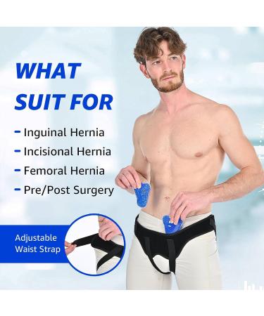 WansMed Men's Hernia Belt with Cold/Hot Therapy Pads - Double Inguinal & Sports Hernia Support - Medium - Buy Online on GoSupps.com