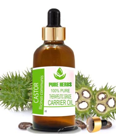 Pure Herbs Castor Oil - 15ml Natural Therapeutic Carrier Oil with Pipette | Organic Ricinus Communis for Skincare & Beauty - Buy Online on GoSupps.com
