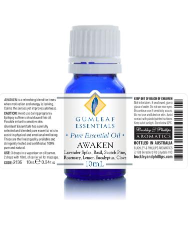Gumleaf Essentials Awaken Essential Oil Blend - 10ml Cruelty Free & Vegan 100% Pure & Natural - Buy Online on GoSupps.com
