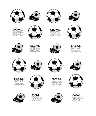 24 x PRECUT Edible Football Cake Cupcake Toppers/Fairy Cake Wafer Paper Decoration Toppers Soccer Shoe Goal Football Round 4cm