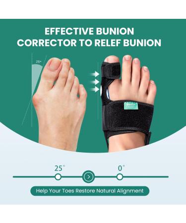 Welnove Bunion Corrector | Orthopedic Splint & Big Toe Separator for Pain Relief | Day & Night Support (2 Count - Buy Online on GoSupps.com