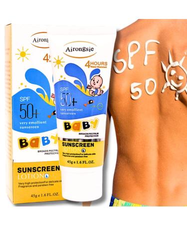 Gentle Sunscreen SPF 50+ High Sun Protection SPF 50 Face Moisturiser Waterproof Sun Cream Against UVA & UVB Refreshing Sun Cream For Eczema Prone Dry Delicate Skin Travel Sunscreen Sun Block