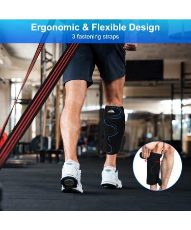 Supregear Adjustable Calf Support Brace - Compression Wrap for Shin Splints - Muscle Swelling & Pain Relief - Breathable Sleeve for Hiking & Training - Men and Women - Black - Buy Online on GoSupps.com