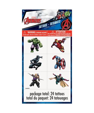 Avengers Temporary Tattoos - Assorted  24 Pcs