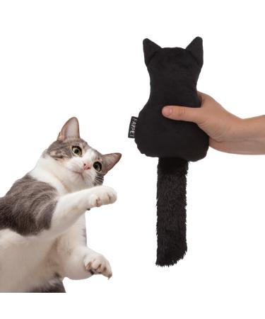 Favpet plush cat toys with bells cuddly pillows for cats cats toys plush toys cuddly toy for cats plush toy cat toys for cats kitten toys (black)