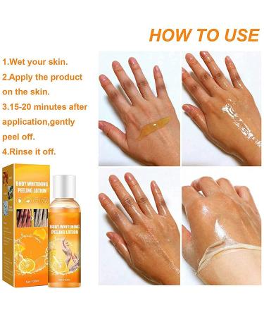 Buy Body Whitening Cream & Peeling Lotion - Orange Peel Skin Brightening for Dark Skin Exfoliates & Tightens Pores (1PC) | International Shipping - Buy Online on GoSupps.com