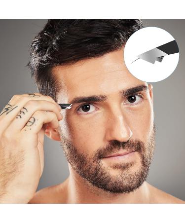 TIESOME 3Pcs Stainless Steel Tweezers Set for Eyebrows - Precision Eyebrow Remover for Women Men - Ideal for Ingrown Hair, Facial Hair, Beard, and Blackhead Removal - Buy Online on GoSupps.com