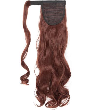 SEGO 17" Inch Wrap Around Ponytail Hairpiece Clip In Hair Extensions - Dark Auburn - One Piece Ponytail Extension Curly Wavy - Buy Online on GoSupps.com