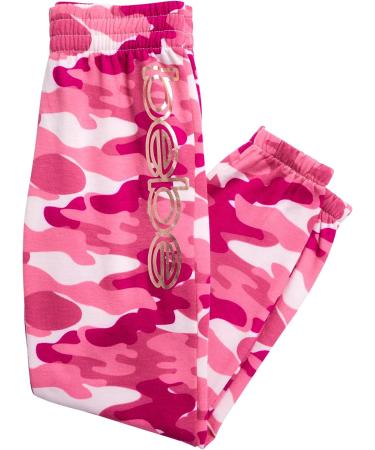 bebe Girls' Pink Camo Jogger Set - Active Fleece Pullover Sweatshirt, Sweatpants & Tank Top (Size 10/12) - Buy Online on GoSupps.com