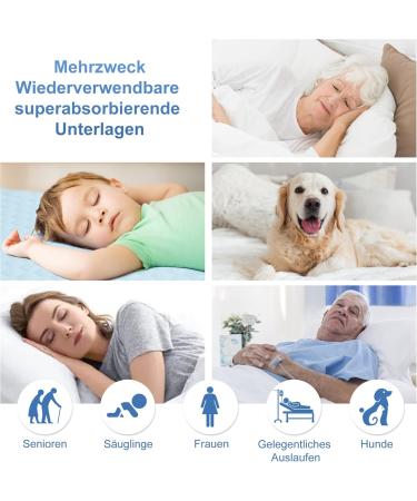 Reusable Bedding for Adults & Kids | Washable Incontinence Pads | Bedwetting Protection 86x91 cm - Buy Online on GoSupps.com