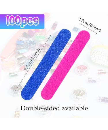 Buy Aster 100-Piece Double-Sided Nail Files 180/240 - Professional Nail Care & Manicure Tools - 8.5 cm Nail Polishing Strips for Salon Quality Results - Buy Online on GoSupps.com