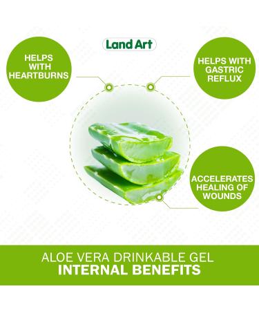 Pure Aloe Vera Gel 500ml - Orange-Tangerine Flavor - for Heartburn Relief & Acide Reflux - Made in Canada (Pack of 2) 500 ml (Pack of 2) - Buy Online on GoSupps.com