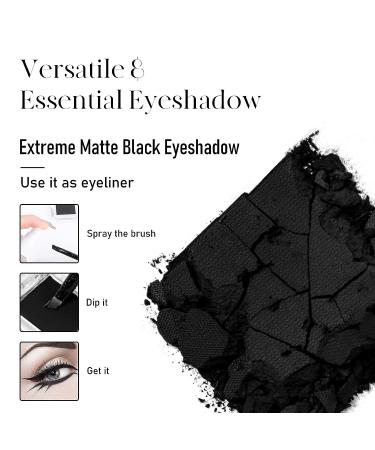 BEPHOLAN 2 PCS Single Matte Black White Eyeshadow Palette Set - Gothic Vampire Makeup Kit - Buy Online on GoSupps.com