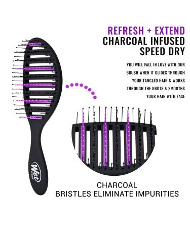 Wet Brush Refresh & Extend Speed Dry Hair Black Detangling with Charcoal Infused Bristles - Removes Dirt, Oils, and Impurities - For All Hair Types - Buy Online on GoSupps.com