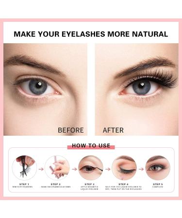 Soft Reusable Magnetic Eyelashes Kit - Waterproof, Long Lasting, 4 Pairs of Natural Look 3D Lashes with Magnetic Eyeliner - No Glue Needed - Buy Online on GoSupps.com