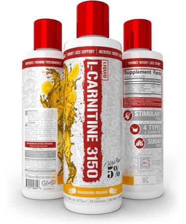 Buy 5% Nutrition Rich Piana Liquid L-Carnitine 3150 - Premium 4 Source Blend + GBB Mandarin Orange - International Shipping Available - Buy Online on GoSupps.com