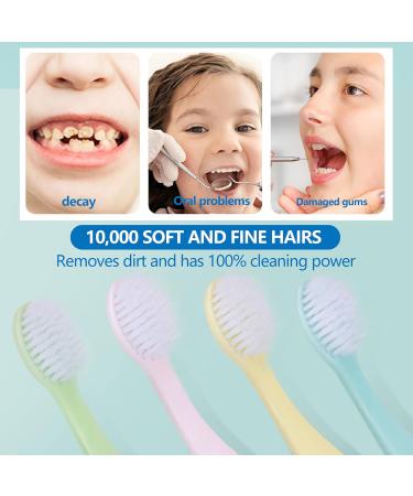 Soft Nano Baby Toothbrush for Ages 2-6 | 4-Pack Children's Toothbrushes (Color) - Gentle Oral Care - Buy Online on GoSupps.com