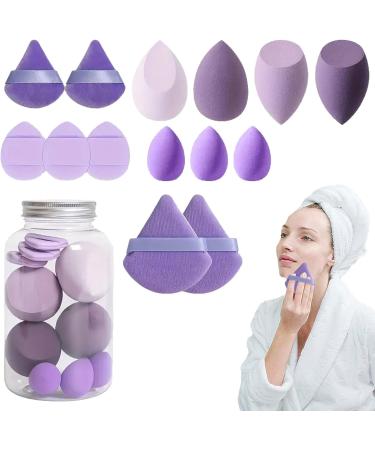 Mxshc Makeup Blender Sponge Set Beauty Set Blender Sponges | Concealer Sponge Facial Makeup Beauty Sponges for Cream Powder Application Purple - Buy Online on GoSupps.com