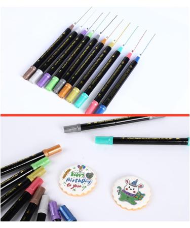 Food Coloring Pens Color Double Sided Edible Food Coloring Marker with Fine and Thick Tip Food Grade Marker Gold - Buy Online on GoSupps.com