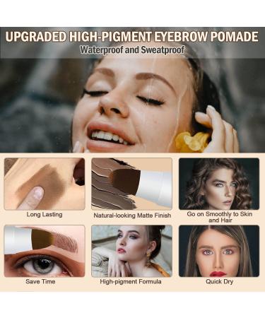 Eyebrow Stamp Stencil Kit - 10 Reusable Stencils, 2 Brushes, Waterproof Makeup (Blonde) - Buy Online on GoSupps.com