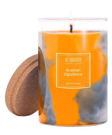 Scented Candles | Black Currant & Olive Candle|Hand-Poured Soy Wax Candles |90-Hour Burn Time |Arabian Opulence Aromatherapy Candle |Tie-Dye Effect|Fall Candle Holiday Decor Gifts|15oz Arabian Opulence 15oz