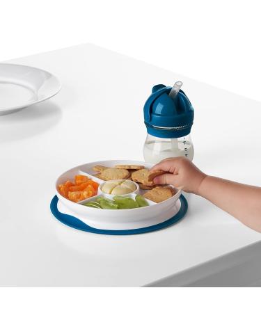 OXO Tot Stick & Stay Suction Divided Plate | Navy Blue | Best Child-Friendly Dinnerware for Easy Mealtime - Buy Online on GoSupps.com