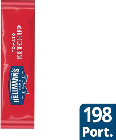 Hellmann's Tomato Ketchup Sachets 198 x 10ml - Convenient Pack for On-the-Go Use - Buy Online on GoSupps.com