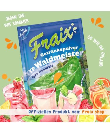 TSI Consumer Goods FRAIX Waldmeister drink powder 100 pieces 100 x 100 g value pack refreshing instant powder with floral flavor fruit powder perfect for picnic birthday party - Buy Online on GoSupps.com