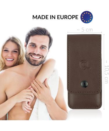 marQus Manicure Set for Women and Men - 4 Piece Pedicure Kit from Solingen, Perfect for Travel, Includes Nail Scissors, Tweezers, Clippers & Sapphire File - Brown - Buy Online on GoSupps.com