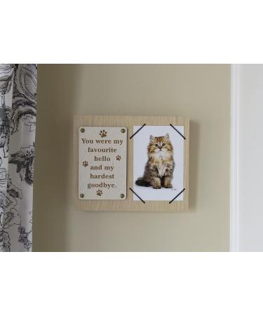 UniDeco Cat Picture Frame Memorial 4 x 6 Inch Remembrance Gifts Photo with Pet in Memory Sayings Loss Gifts Away Death of Kitty Memory Picture Passing Away RIP Sympathy loving Paw Print Wall Cat Goodbye - Buy Online on GoSupps.com