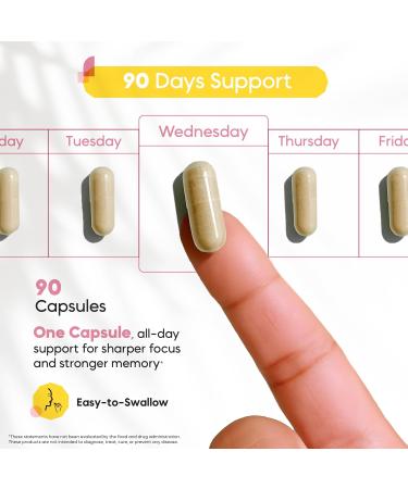 Brain Neuro Matrix Memory & Focus Nootropic with Ginkgo Biloba & Huperzine A Caffeine-Free Vegan Brain Supplement for Clarity Focus & Mood 90 Capsules (3-Month Supply) - Buy Online on GoSupps.com