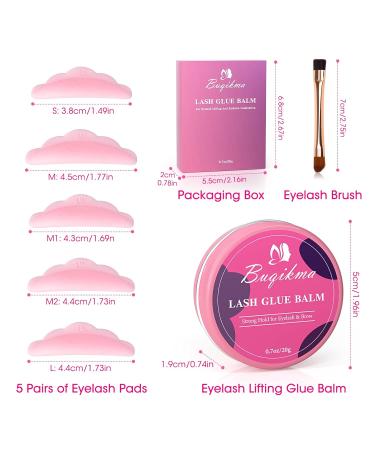 Buqikma Lash Lift Glue Balm 2023 - 2-in-1 Fruit Flavored Adhesive for Lash Perm and Brow Lamination - Pink Peach - 0.71Oz/20G - Buy Online on GoSupps.com