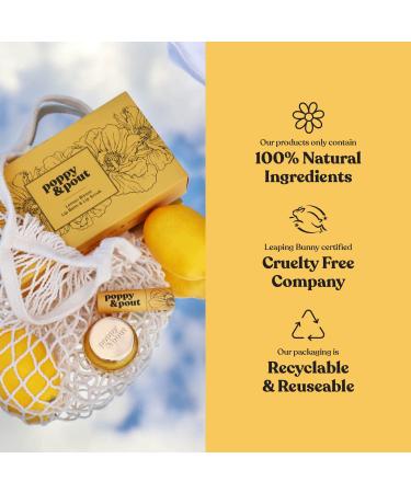 Poppy & Pout Lip Care Set - Natural Lip Balm & Scrub - Sustainable Packaging - Cruelty-Free - Exfoliating & Moisturizing Treatment (Marshmallow Cream) - Buy Online on GoSupps.com