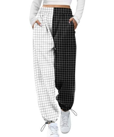 Parachute Pants Y2K Women | Vintage Cargo Pants | Baggy 90s E-Girl Streetwear | Track Pants Lang Lock 01-White M - Buy Online on GoSupps.com